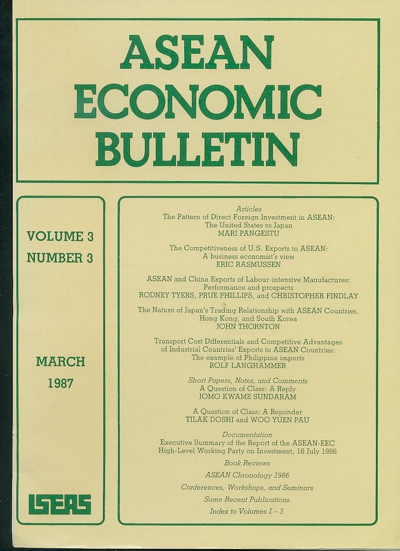 ASEAN Economic Bulletin Vol. 3/3 (Mar 1987)