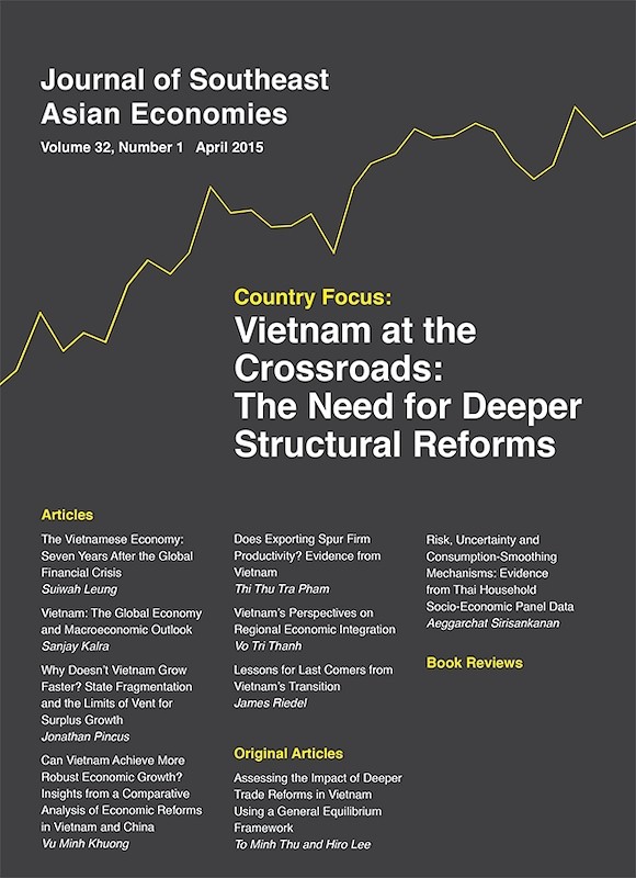 Journal of Southeast Asian Economies Vol. 32/1 (Apr 2015). Country focus on "Vietnam at the Crossroads: The Need for Deeper Structural Reforms"