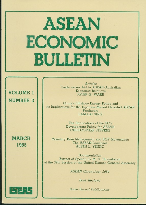ASEAN Economic Bulletin Vol. 1/3 (Mar 1985)