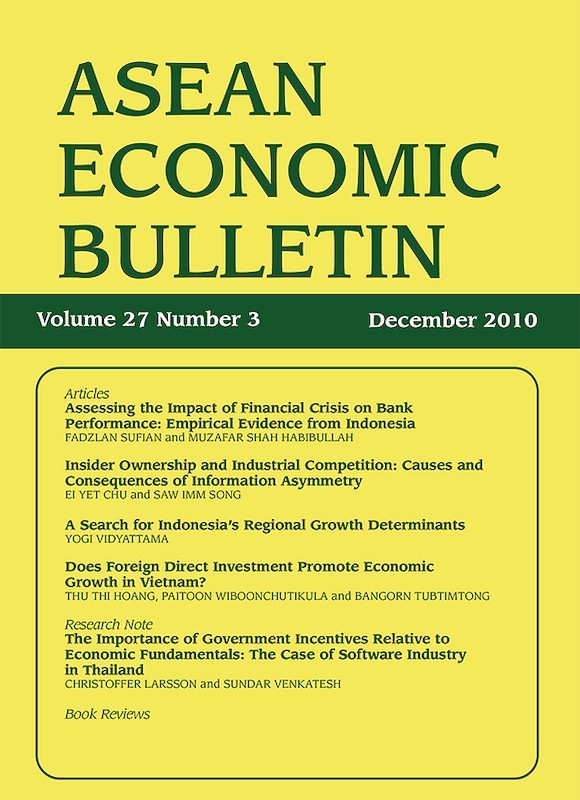 ASEAN Economic Bulletin Vol. 27/3 (Dec 2010)