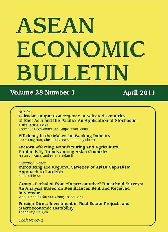 ASEAN Economic Bulletin Vol. 28/1 (Apr 2011)