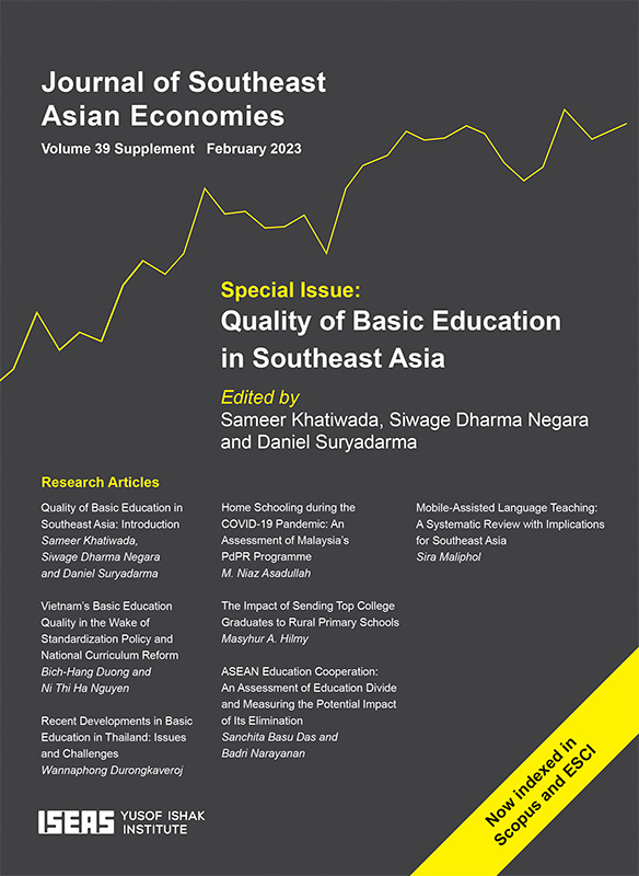 Journal of Southeast Asian Economies, Vol. 39 Supplement (February 2023). Special Issue on "Quality of Basic Education in Southeast Asia"