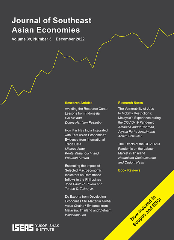 Journal of Southeast Asian Economies Vol. 39/3 (December 2022)