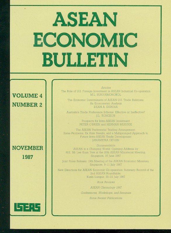 ASEAN Economic Bulletin Vol. 4/2 (Nov 1987)