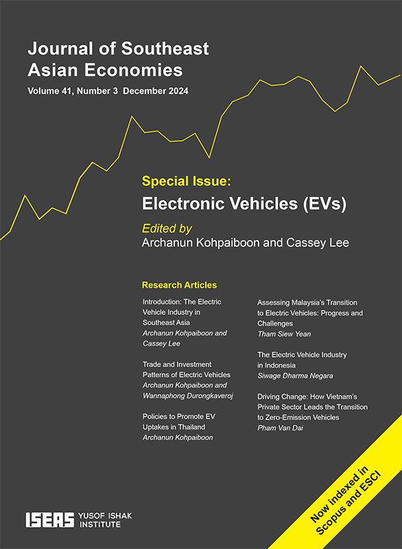 Journal of Southeast Asian Economies Vol. 41/3 (December 2024). Special Issue on "Electric Vehicles (EVs)"