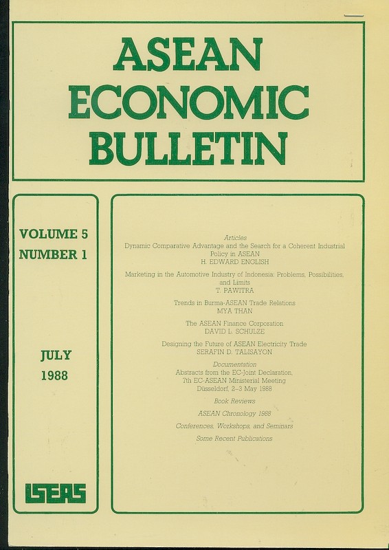 ASEAN Economic Bulletin Vol. 5/1 (Jul 1988)