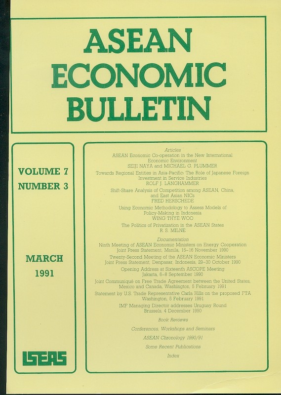 ASEAN Economic Bulletin Vol. 7/3 (Mar 1991)