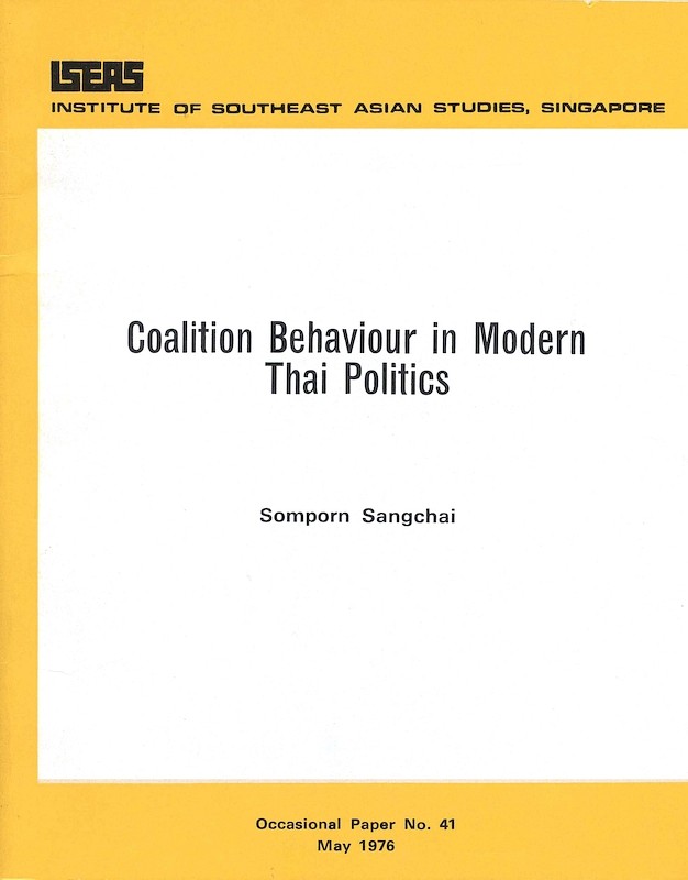 Coalition Behaviour in Modern Thai Politics