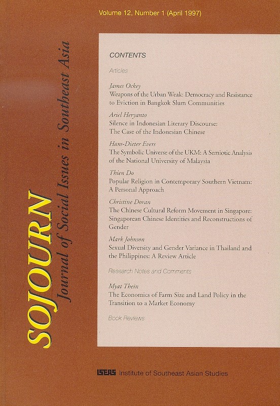 SOJOURN: Journal of Social Issues in Southeast Asia Vol. 12/1 (Apr 1997)