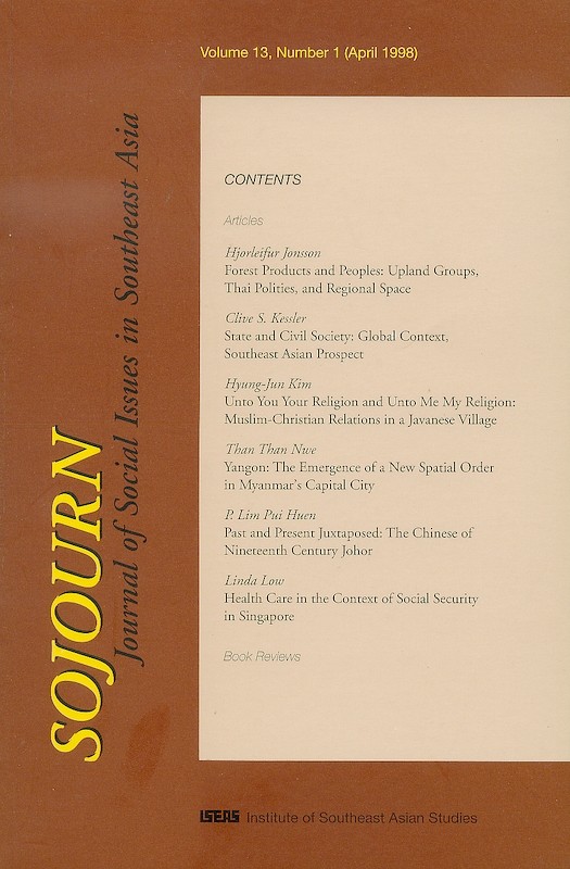 SOJOURN: Journal of Social Issues in Southeast Asia Vol. 13/1 (Apr 1998)
