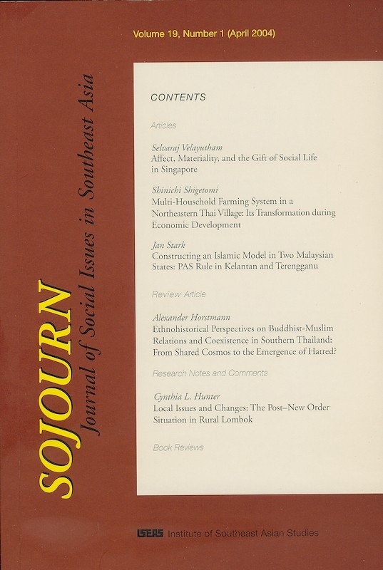 SOJOURN: Journal of Social Issues in Southeast Asia Vol. 19/1 (April 2004)