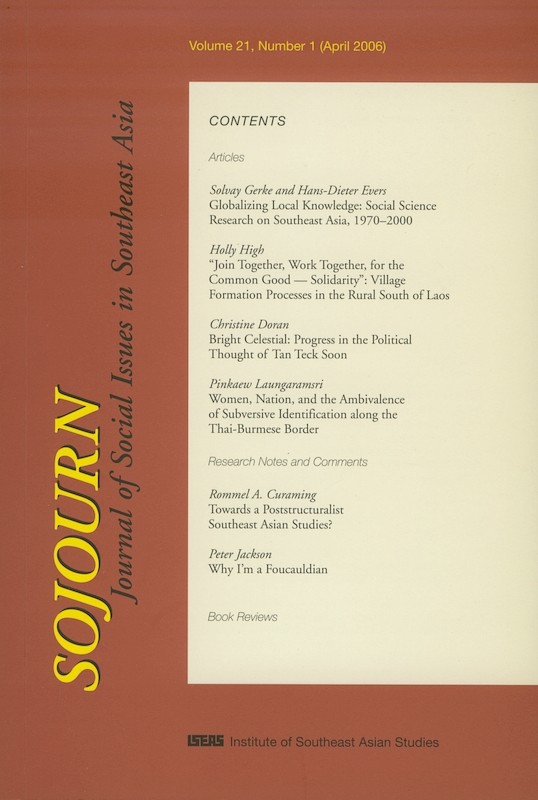 SOJOURN: Journal of Social Issues in Southeast Asia Vol. 21/1 (April 2006)