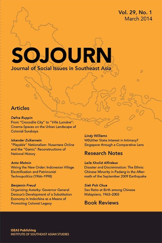 SOJOURN: Journal of Social Issues in Southeast Asia Vol. 29/1 (March 2014)