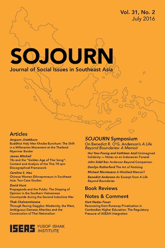 SOJOURN: Journal of Social Issues in Southeast Asia Vol. 31/2 (July 2016)