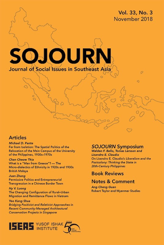 SOJOURN: Journal of Social Issues in Southeast Asia Vol. 33/3 (November 2018) 