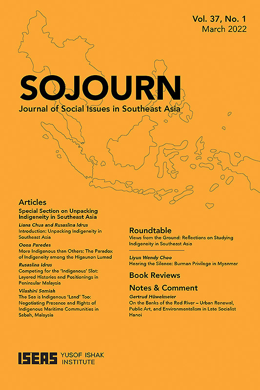 SOJOURN: Journal of Social Issues in Southeast Asia Vol. 37/1 (March 2022)