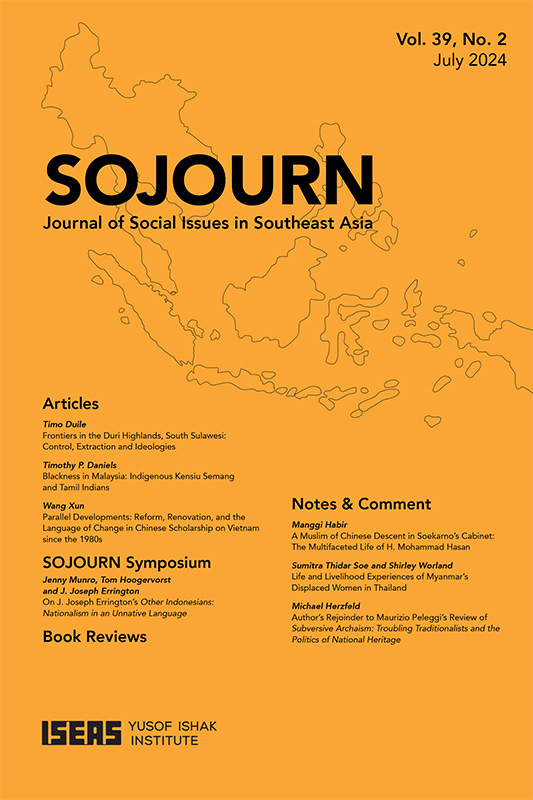 SOJOURN: Journal of Social Issues in Southeast Asia Vol. 39/2 (July 2024)