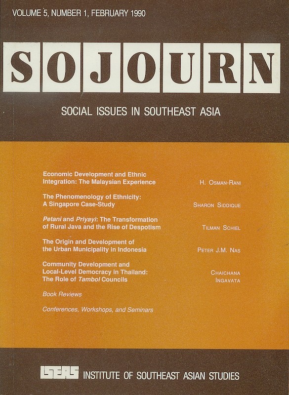 SOJOURN: Journal of Social Issues in Southeast Asia Vol. 5/1 (Feb 1990)